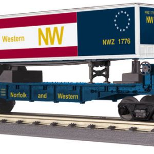 NORFOLK & WESTERN FLAT CAR w/40' TRAILER