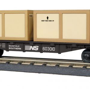 NORFOLK SOUTHERN FLAT CAR w/CRATES