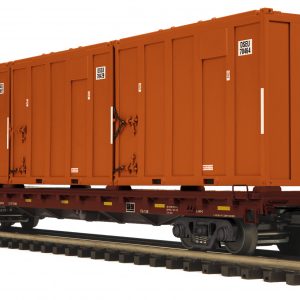 NORFOLK SOUTHERN 60' Flat Car w/Trash Containers