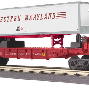 WESTERN MARYLAND FLAT CAR w/40' TRAILER